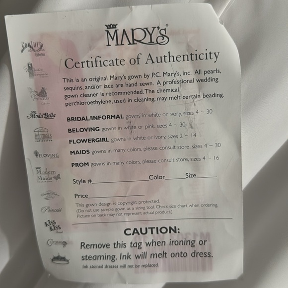 Mary's Bridal White Asymmetrical Gown Sleeveless size 10 - Picture 5 of 7